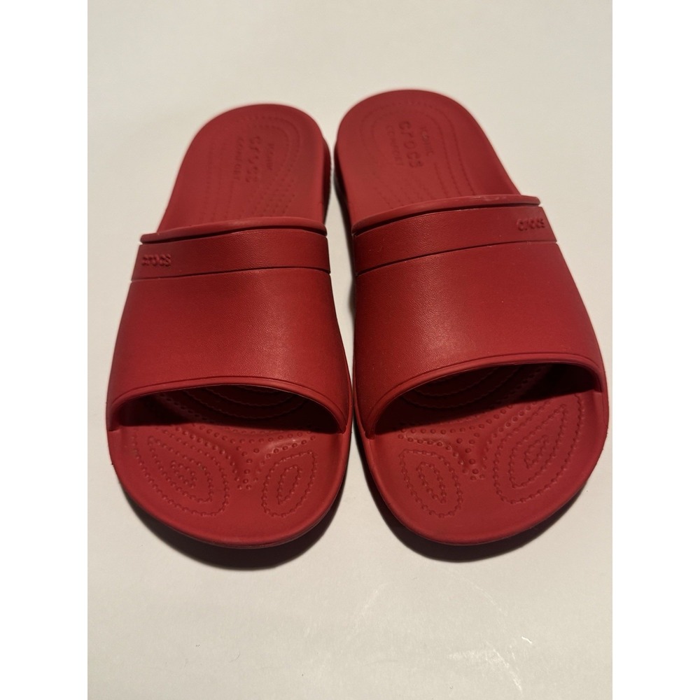 Crocs Slides Red Mens 9 Womens 11